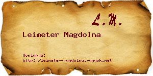 Leimeter Magdolna névjegykártya